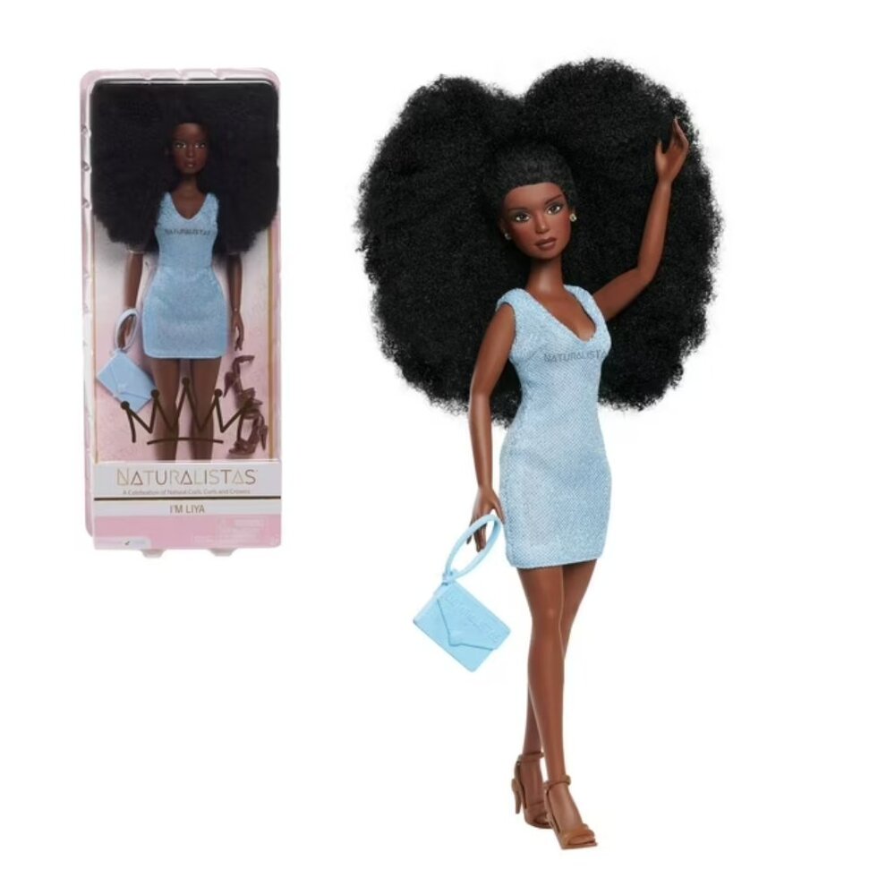 Naturalistas 11-inch Liya Fashion Doll and Accessories with 4C Textured Hair